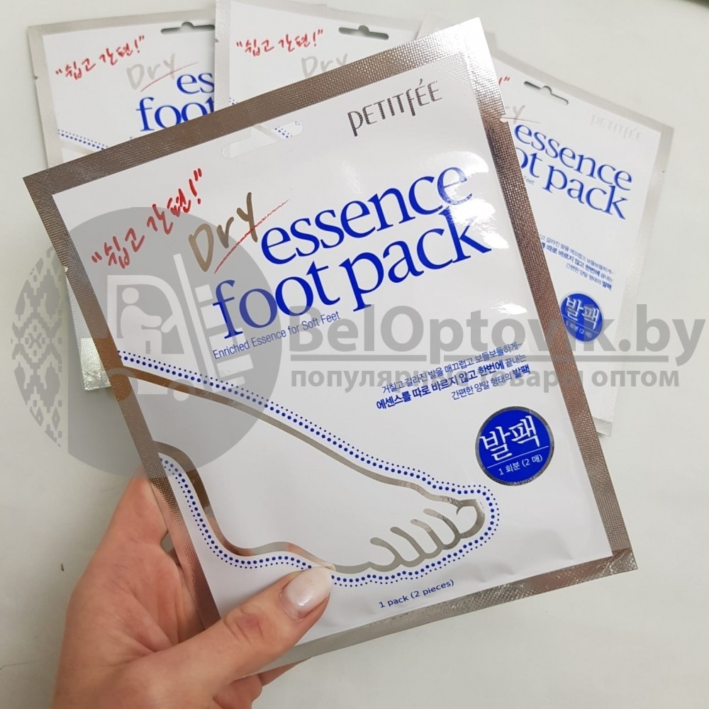 Маска носочки для ног с сухой эссенцией Dry Essence Foot Pack Petitfee - 1 пара, 30ml Original Korea - фото 5 - id-p119780833