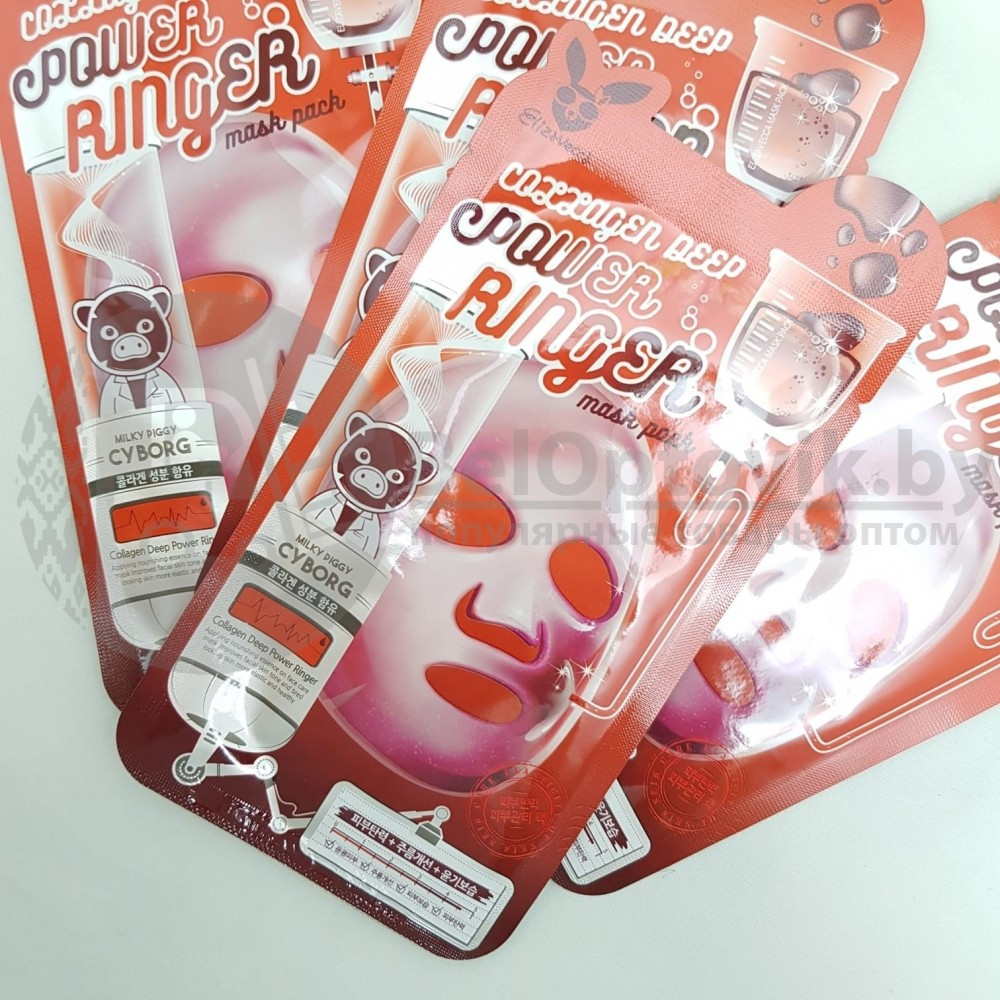 Тканевая маска ELIZAVECCA 23ml, Original Korea Омолаживающая с женьшенем Red Ginseng Deep Power Ringer Mask - фото 4 - id-p119780837