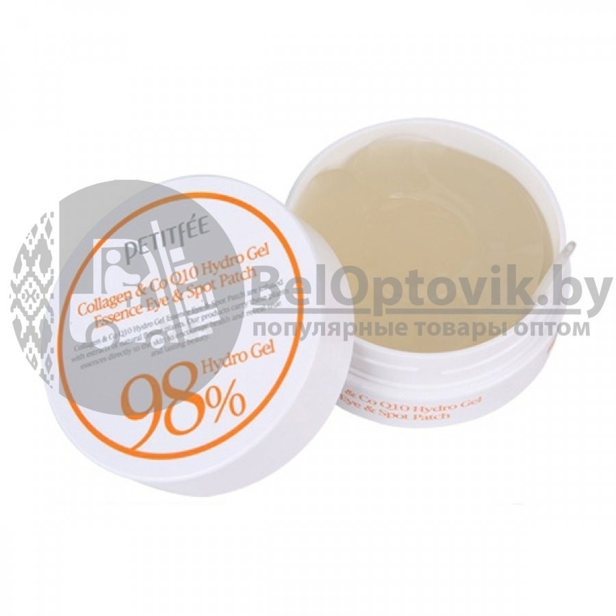 Гидрогелевые патчи для век с морским коллагеном и коэнзимом Q10 Collagen CoQ10 Hydrogel Eye Patch Petitfee, - фото 6 - id-p119780846