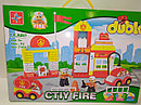 Детский конструктор с крупными деталями арт. LXA887 Пожарная часть аналог Lego Лего Дупло Duplo для малышей, фото 3