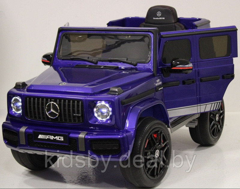 Детский электромобиль RiverToys Mercedes-AMG G63 K999KK (синий глянец) Лицензия - фото 1 - id-p119784123