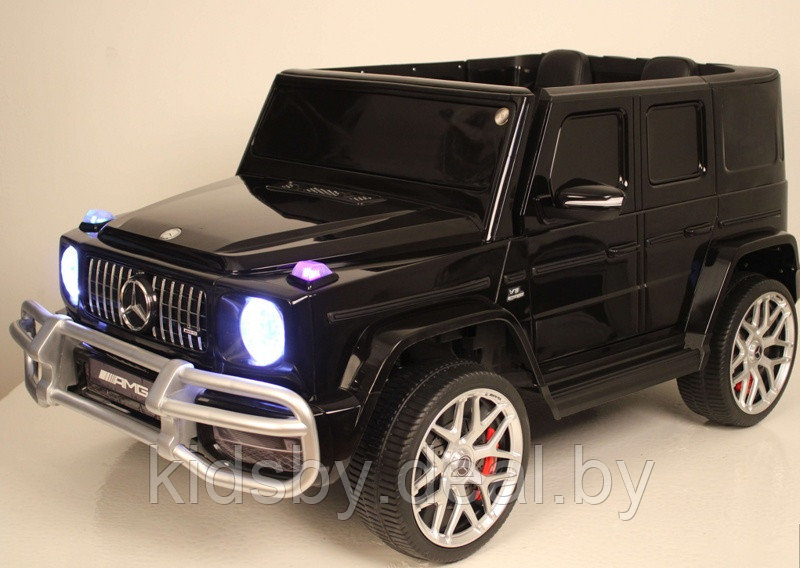 Детский электромобиль RiverToys Mercedes-AMG G63 S307 (черный глянец) Лицензия - фото 2 - id-p119784134