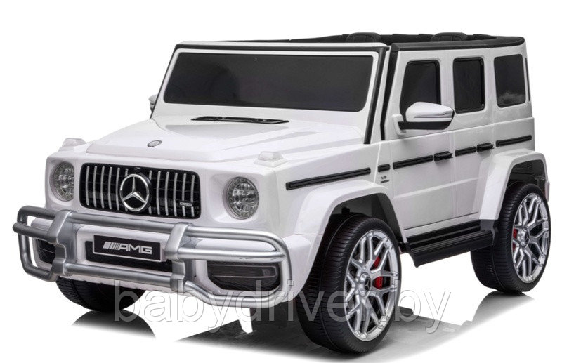 Детский электромобиль RiverToys Mercedes-AMG G63 4WD S307 (белый) Лицензия полноприводной - фото 1 - id-p119784139