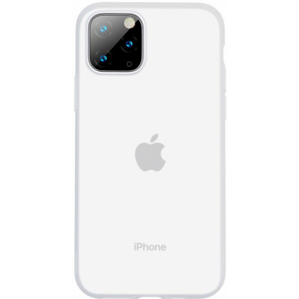 Силиконовый чехол Baseus Jelly Liquid Silica Gel WIAPIPH65S-GD02 прозрачно-белый для Apple iPhone 11 Pro Max - фото 2 - id-p119788585