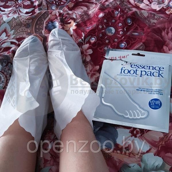 Маска носочки для ног с сухой эссенцией Dry Essence Foot Pack Petitfee - 1 пара, 30ml Original Korea - фото 7 - id-p119823066