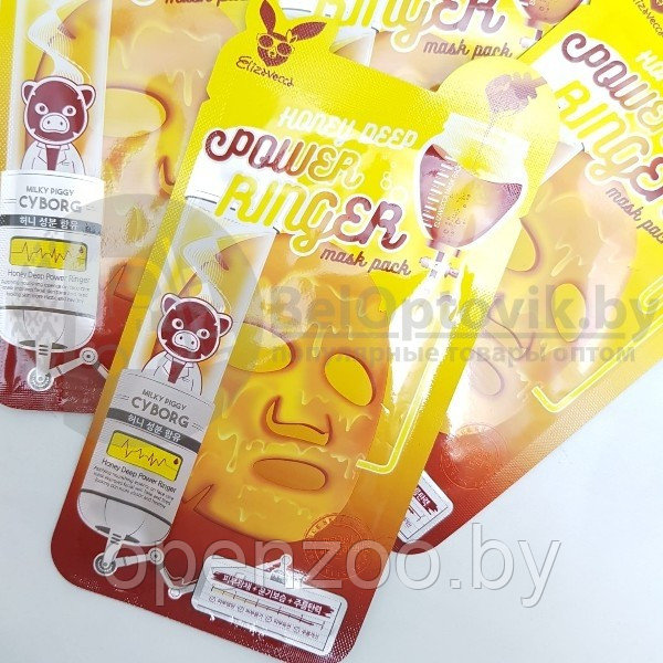 Тканевая маска ELIZAVECCA 23ml, Original Korea Маска-лифтинг медовая Honey Deep Power Ringer Mask Pack - фото 9 - id-p119823071