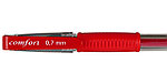 Ручка гелевая Comfort корпус прозрачный, стержень красный