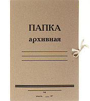 Папка картонная на завязках «Дело» А4, плотность 420 г/м2, ширина корешка 25 мм, немелованная, серая