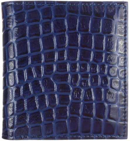 Визитница из натуральной кожи «Кинг» 4327 115*125 мм, 2 кармана, 18 листов, рифленая синяя (средняя величина - фото 2 - id-p83268441