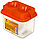 Стакан-непроливайка «Мульти-Пульти» двойной, 2*350 мл, с заглушками, цвет крышки - оранжевый, фото 3