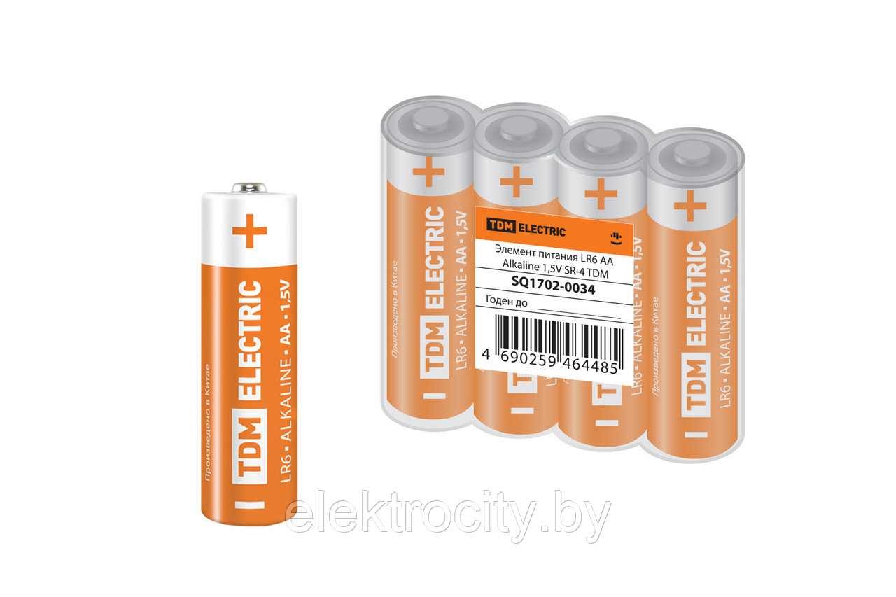 Элемент питания LR6 AA Alkaline 1,5V SR-4 TDM