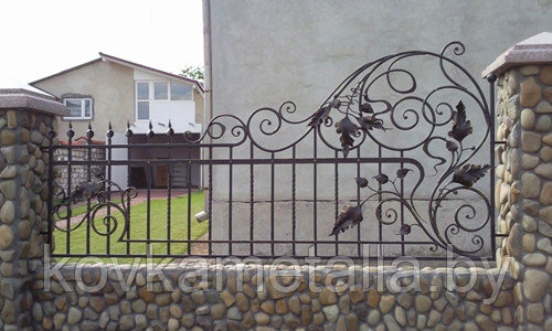 Забор кованный "Листопад №8" - фото 1 - id-p119846678
