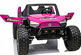 Детский электромобиль RiverToys Buggy A707AA 4WD (розовый) Кондиционер двухместный полноприводный, фото 2