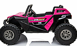 Детский электромобиль RiverToys Buggy A707AA 4WD (розовый) Кондиционер двухместный полноприводный, фото 3
