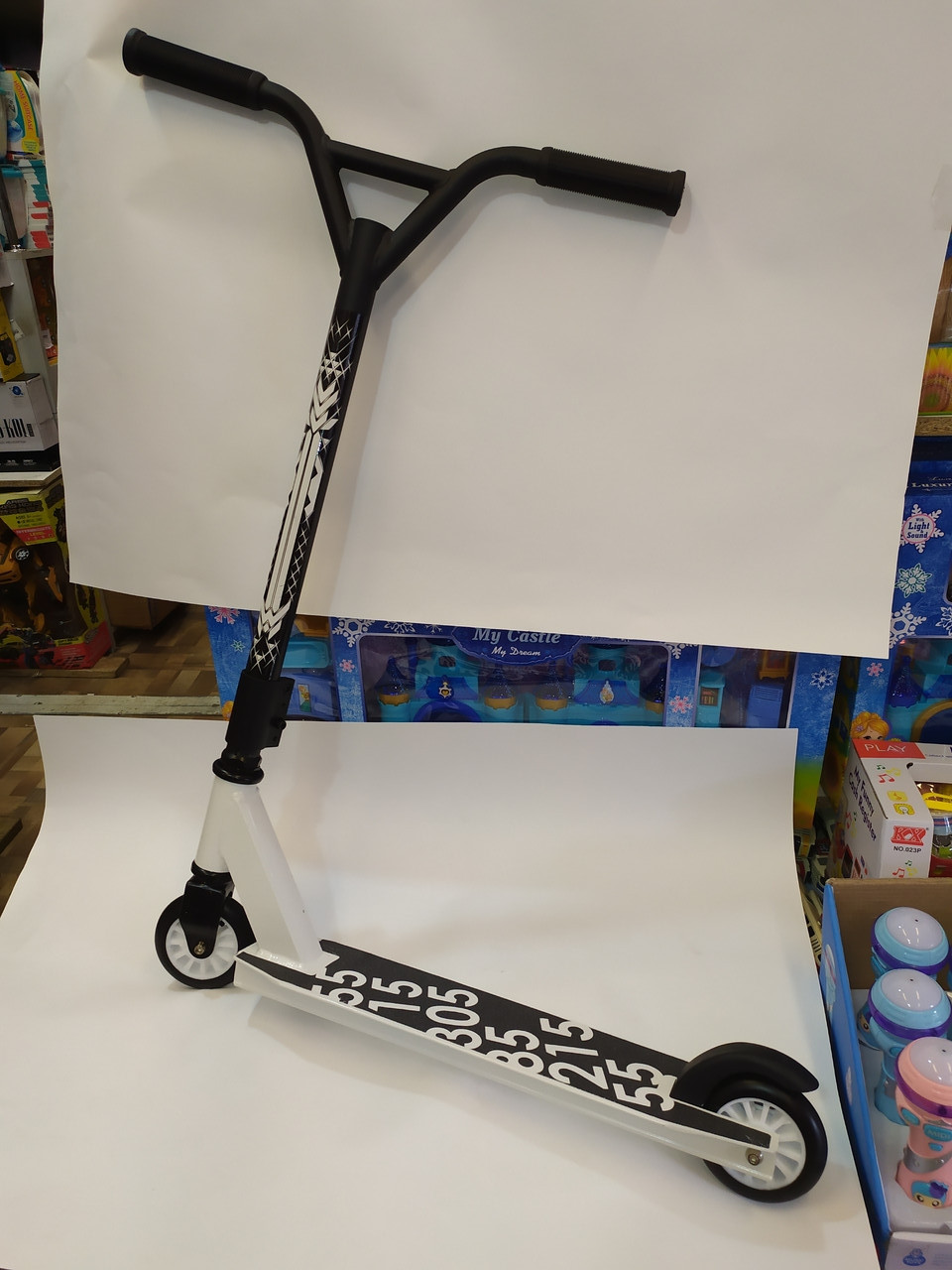 Детский трюковый прыжковый двухколесный самокат для фристайла арт. D02 ( трюковой самокат для детей ) - фото 4 - id-p119848719