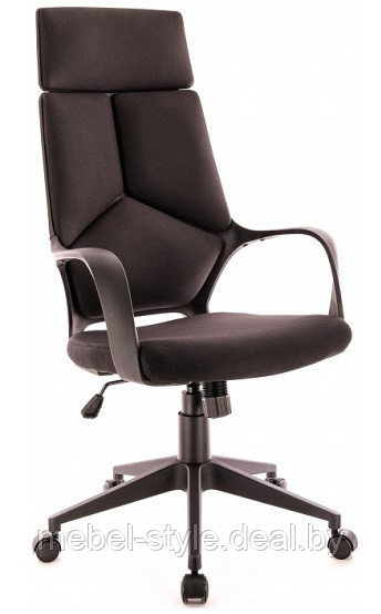 Игровое геймерское кресло ТРИО Блэк с укороченной спинкой ткани, TRIO Black LB ECO ткань (Серый, черный) - фото 9 - id-p119872658