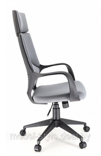 Игровое геймерское кресло ТРИО Блэк с укороченной спинкой ткани, TRIO Black LB ECO ткань (Серый, черный) - фото 10 - id-p119872658