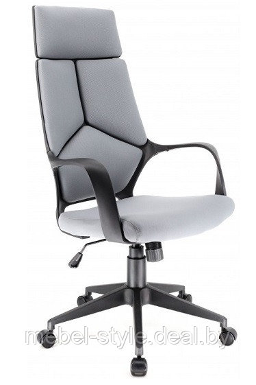 Игровое геймерское кресло ТРИО Блэк с укороченной спинкой ткани, TRIO Black LB ECO ткань (Серый, черный) - фото 7 - id-p119872658