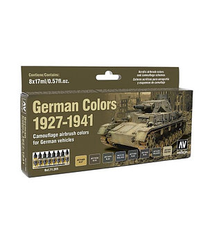 Набор AFV VALLEJO MODEL AIR SET: GERMAN COLORS 1927-1941 (8)