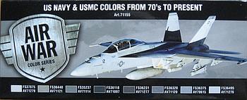 Набор акриловых красок для моделей самолетов US NAVY & USMC, 8х17мл, Vallejo