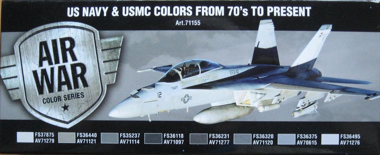 Набор акриловых красок для моделей самолетов US NAVY & USMC, 8х17мл, Vallejo - фото 1 - id-p119873483