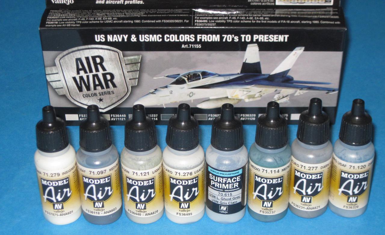 Набор акриловых красок для моделей самолетов US NAVY & USMC, 8х17мл, Vallejo - фото 2 - id-p119873483