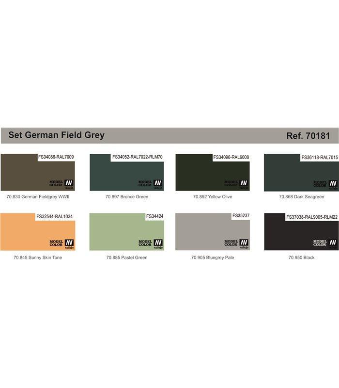 Набор ариловых красок для униформы GERMAN FIELD GREY UNIFORM, 8х17мл, Vallejo - фото 4 - id-p119873560