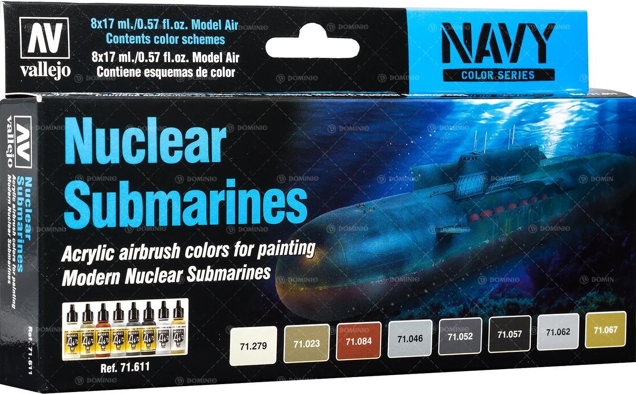 Набор VALLEJO MODEL AIR: NUCLEAR SUBMARINES (8*17мл)