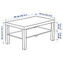 ЛАКК Журнальный стол, белый, 90x55 см, икеа, фото 6