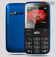 Кнопочный сотовый телефон teXet TM-B227 синий мобильный с большими кнопками