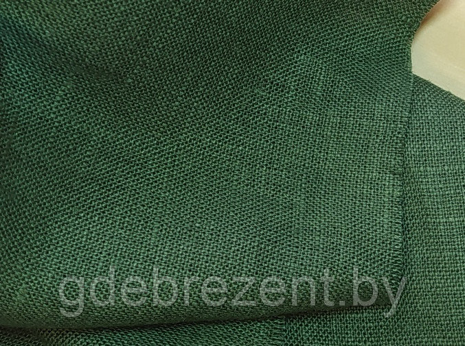 Ткань льняная костюмная #534 (зеленая)