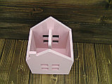 Карандашница "Домик" нежно-розовая, фото 4