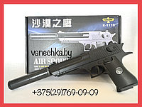 Пистолет металлический DESERT EAGLE Air Sport Gun K-111S пневматический на пульках 6мм