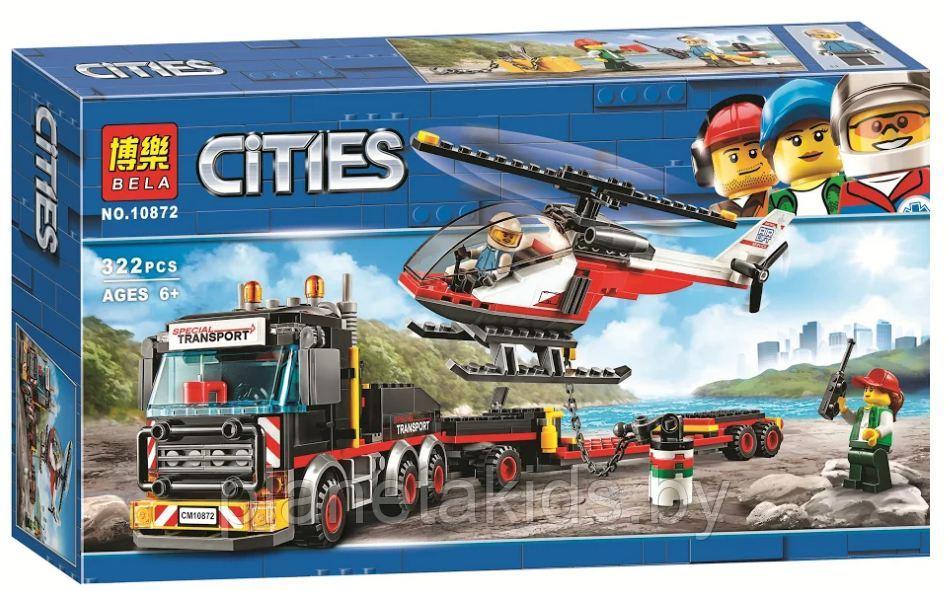 Конструктор Bela 10872 "Перевозчик Вертолета" (Аналог Lego City 60183) 322 детали