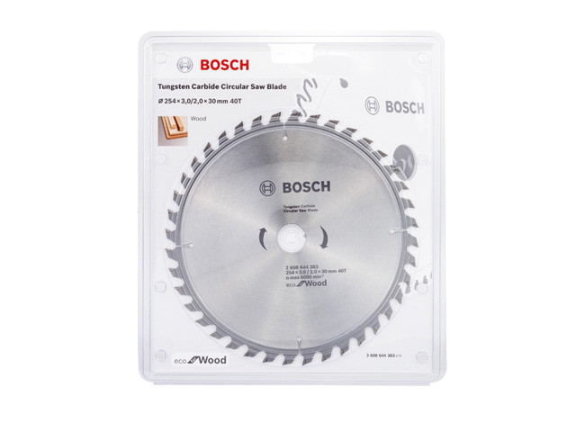 Диск пильный 254х30 мм 40 зуб. по дереву ECO WOOD BOSCH (твердоспл. зуб)