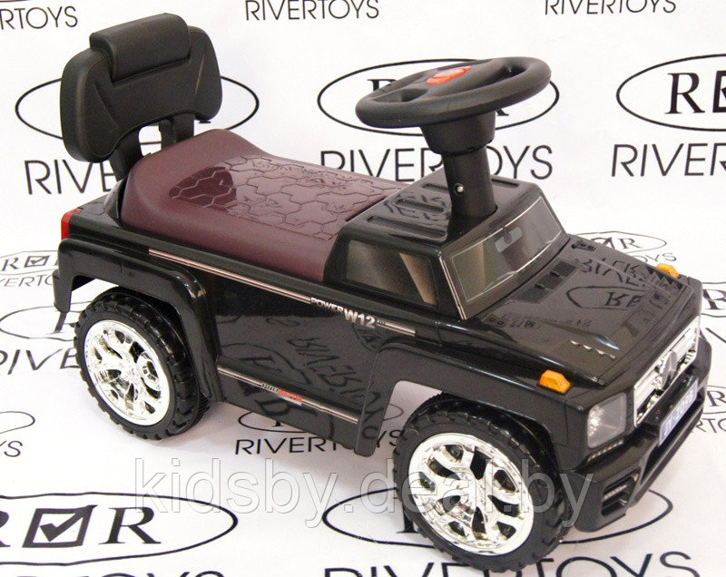 Детская машинка-каталка толокар RiverToys Mercedes-Benz JYZ-09B (черный) - фото 3 - id-p115603201