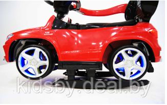 Детская машинка Каталка-качалка, толокар на аккумуляторе RiverToys Mercedes-Benz GL63 A888AA-H (синий/черный) - фото 3 - id-p116443646