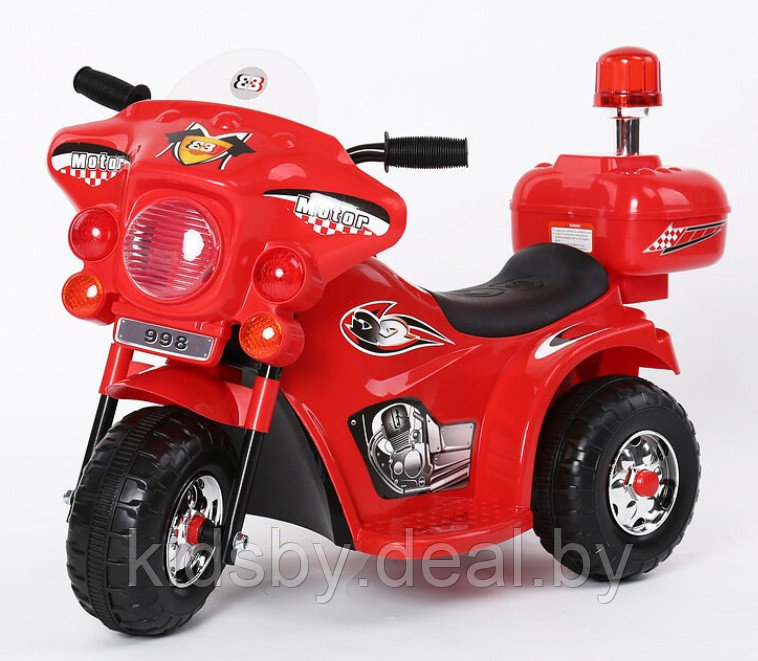 Детский электромобиль мотоцикл RiverToys Moto 998 (черный) - фото 4 - id-p116443651