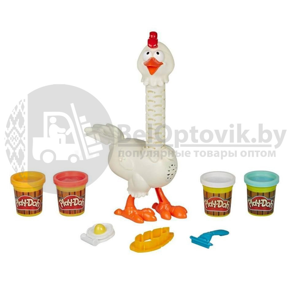 Игровой интерактивный набор с тестом для лепки Веселая Курочка - Чудо в перьях от Play-Doh, 3 - фото 8 - id-p119965119