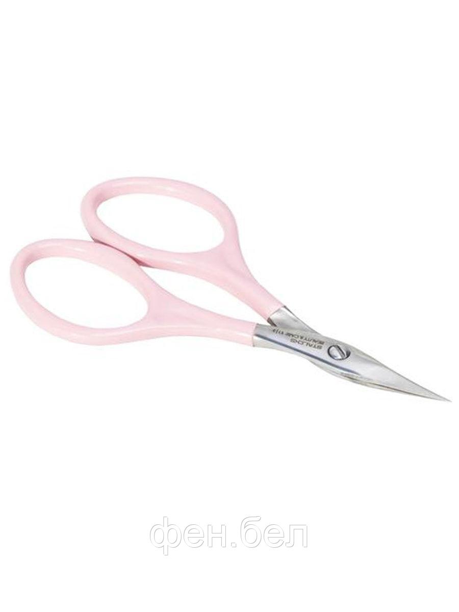 Ножницы маникюрные для кутикулы и ногтей "СТАЛЕКС" ( BEAUTY & CARE 11, 21мм.,розовые)