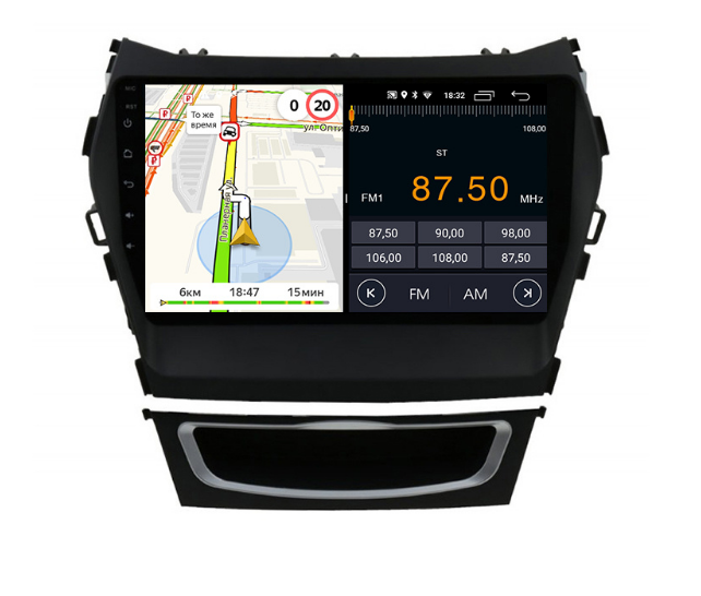 Штатная магнитола Parafar для Hyundai Santa Fe 3 2012+ на Android 13 (2/32Gb + 4G)