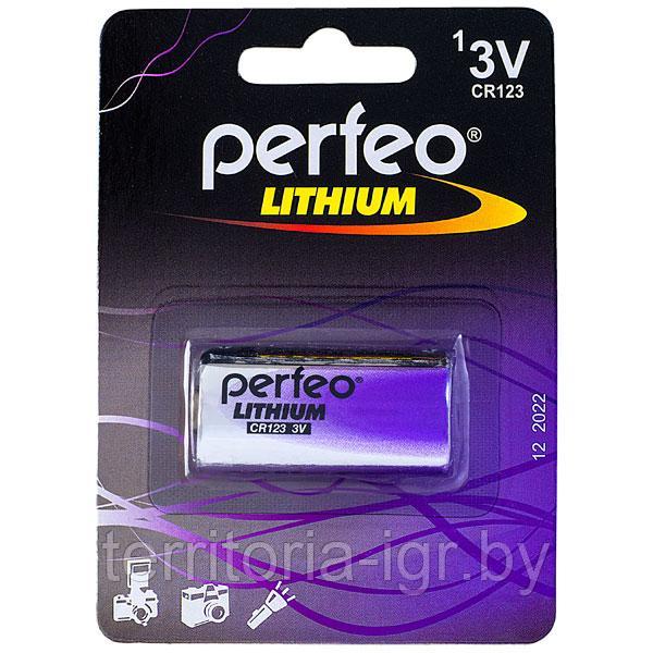 Батарейка Lithium CR123/1BL Perfeo - фото 1 - id-p119988632