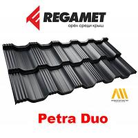 Металлочерепица модульная REGAMET Petra DUO, Granite UltraMat