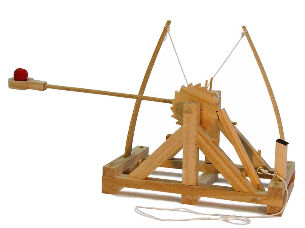 Конструктор из дерева «Большая Катапульта Leonardo da Vinci», модель D-017 - фото 1 - id-p119993302