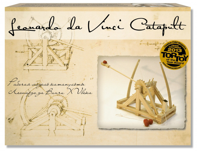 Конструктор из дерева «Большая Катапульта Leonardo da Vinci», модель D-017 - фото 8 - id-p119993302