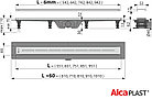 Alcaplast APZ18-650M Simple Водоотводящий желоб с порогами из нерж. стали, фото 2