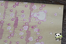 Упаковочная бумага Мишки розовые