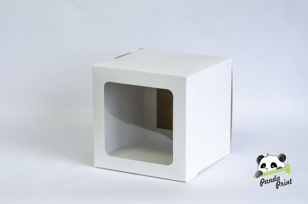 Коробка с прозрачным окном 150х150х150 белая - фото 2 - id-p114218198