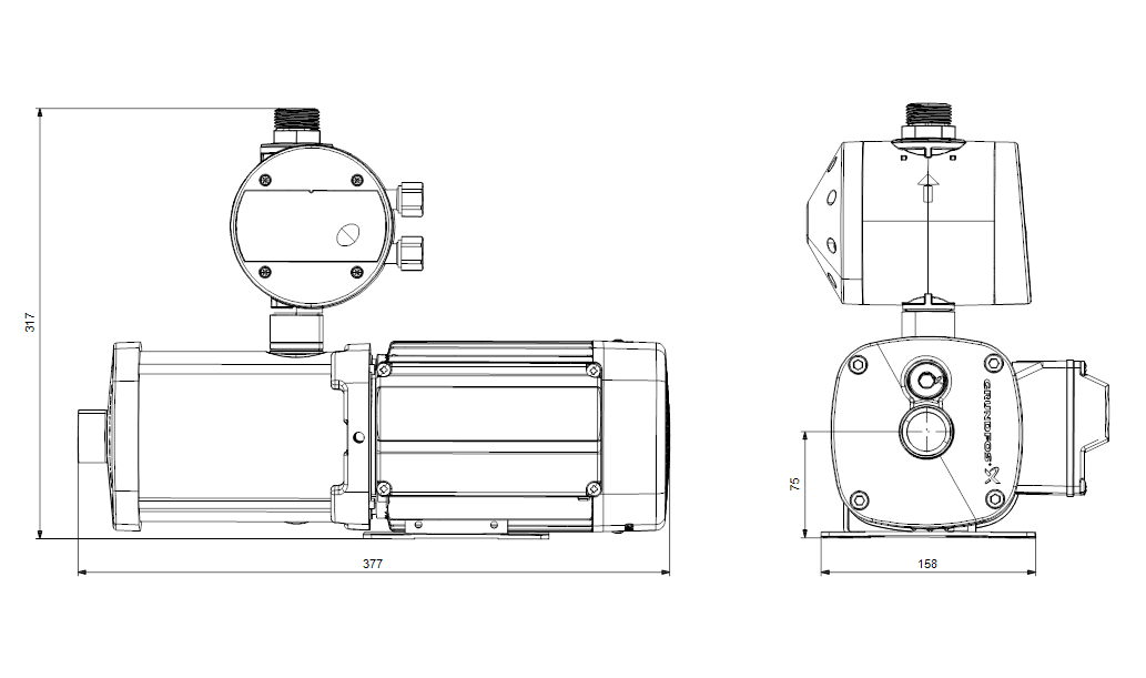 Насосная станция Grundfos CMB-SP SET 3-37 PM 1-15 - фото 3 - id-p69143781