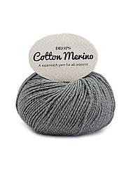 Пряжа Drops Cotton Merino цвет 19 серый